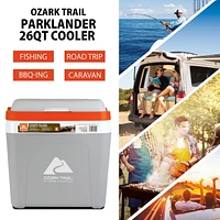 Glacière thermoélectrique Ozark Trail 26 pintes, glacière de voyage portable, Highline 12 V sans glace 30 canettes, gris