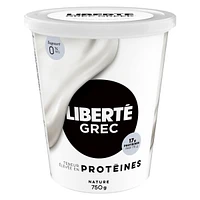 Liberté Grec Yogourt 0 %, Nature, Teneur élevée en protéines, 750 g 750g