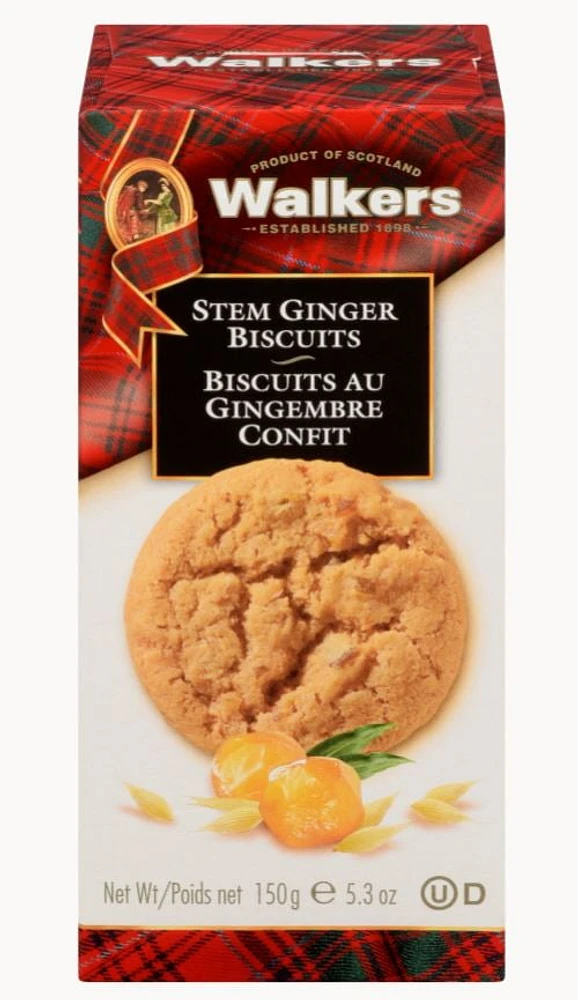 Walker's Stem Ginger Biscuits, Walker's Stem Ginger Biscuits. The wonderful warm, spicy flavour of finest Australian stem ginger makes a delectable treat with tea or coffee