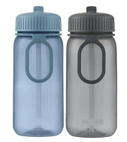 Rubbermaid 20oz Water Bottle with Carry Loop 2 Pack, 20oz x 2, BPA Free