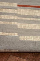 Tapis Capri Leslie gris clair & os de 4 pi 3 po x 7 pi 3 po