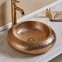 American Imaginations 19.3-in. W Above Counter Oil Rubbed Bronze Bathroom Vessel Sink For Deck Mount Deck Mount Drilling AI-27921