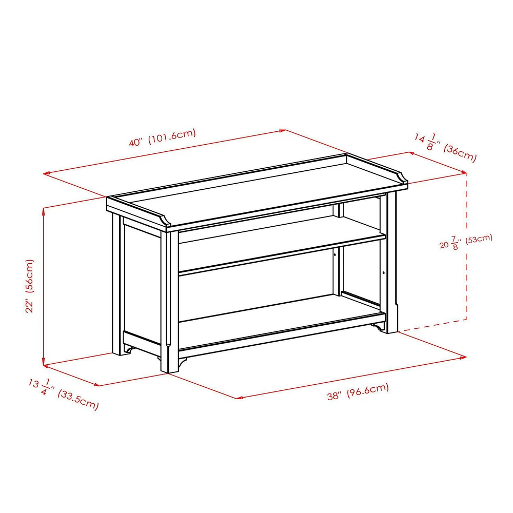 94201 Verona Storage hall bench