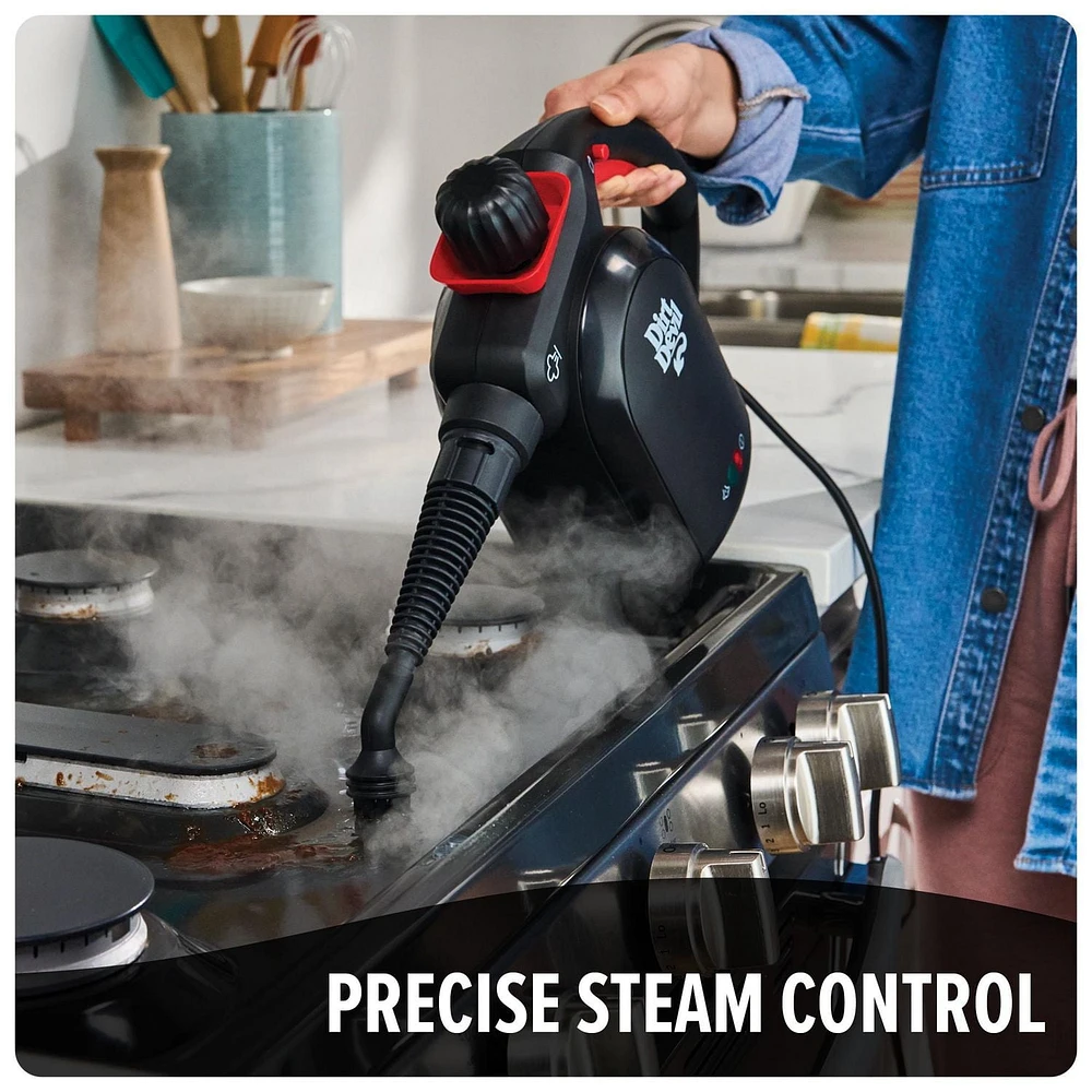 Dirt Devil Cuiseur vapeur à main Cuiseur vapeur portatif 7 en 1 avec outils