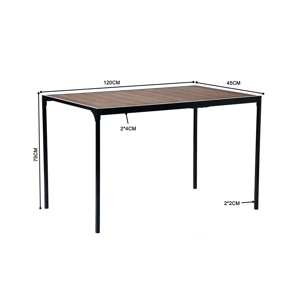 Homy Casa 47 Inch Rectangle Dining Table Desk with Manufactured Wood Metal Legs for Dining Room Home Office Kitchen Bistro