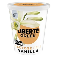 Liberté Greek 0% Lactose Free Yogurt, Vanilla, High Protein, 1 kg, 750 g