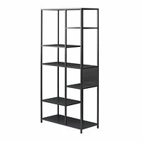 Systembuild Evolution Mission District Metal Bookcase Room Divider, Graphite