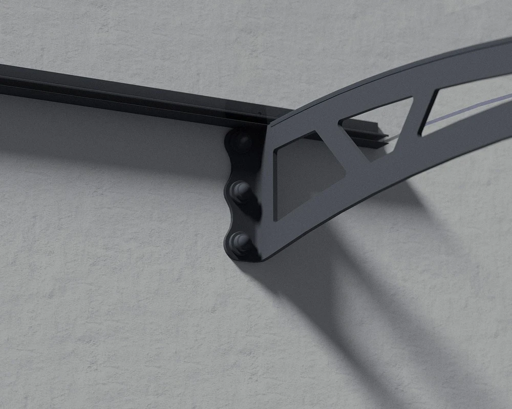 Auvent de porte Altair CANOPIA de PALRAM 3 pi x 14 pi - Gris