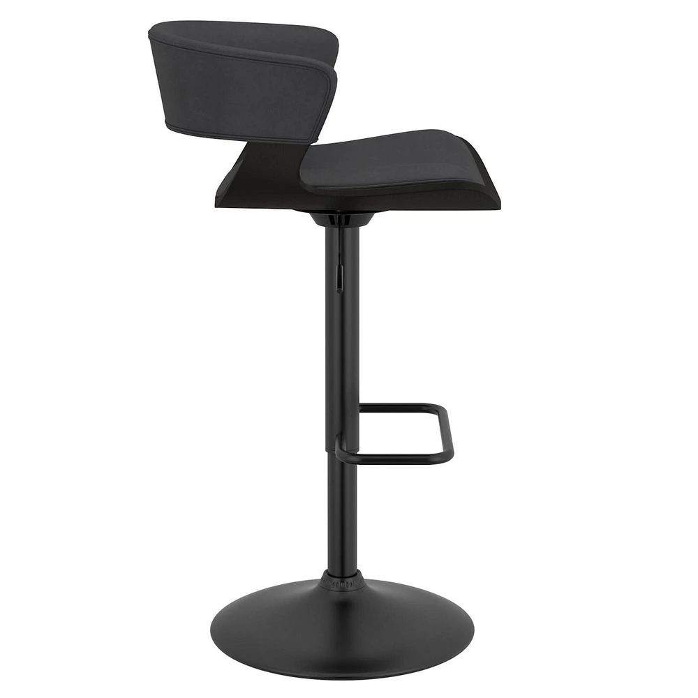 Tabouret contemporain pneumatique, charbon