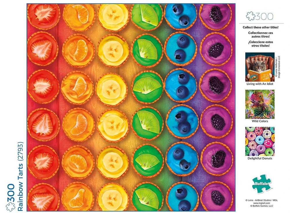 Buffalo Games - Le puzzle Art of Play - Rainbow Tarts - en 300 pièces