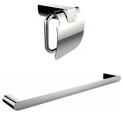 Chrome Plated Toilet Paper Holder With A Single Rod Towel Rack Accessory Set AI-13341