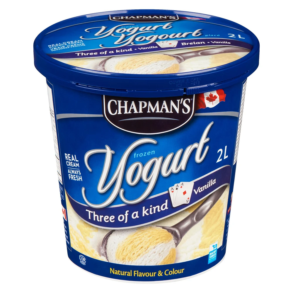 Chapman's Frozen Yogurt Three of a Kind Vanilla 2L