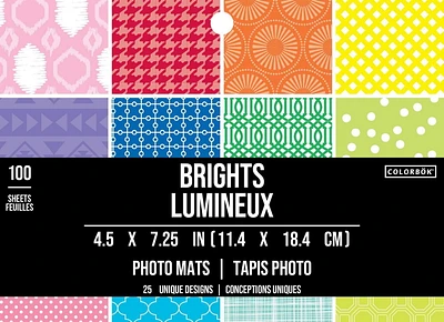 Passe-partout pour photo en papier de couleurs vives