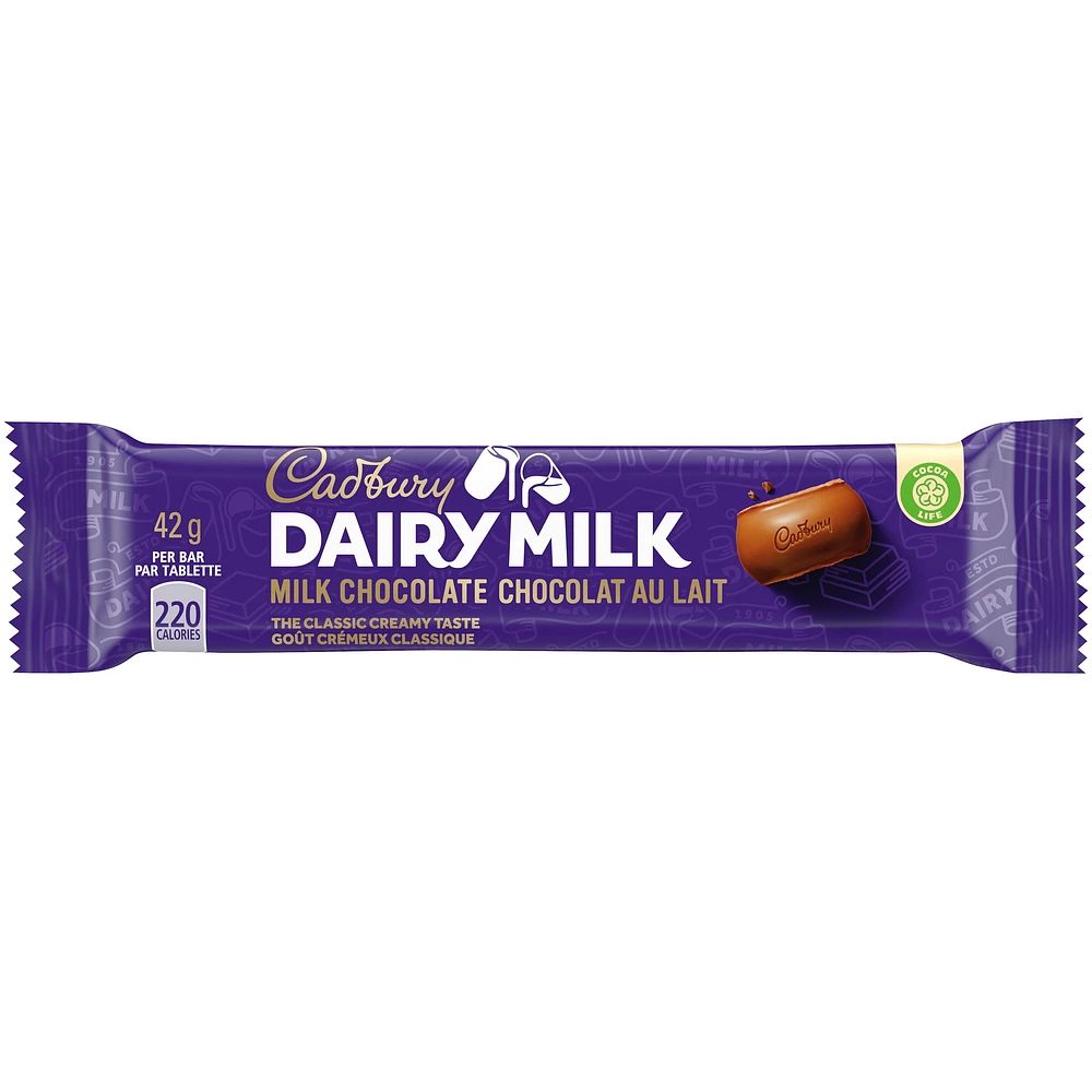 Cadbury Dairy Milk, Milk Chocolate, The Classic Creamy Taste, Chocolate Bars, Multipack (Pack of 4), 168 g