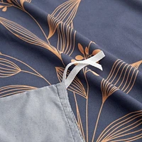 Ensemble de literie Marina Décoration ultra douce, soyeuse et riche en rayonne de bambou imprimée, toutes saisons, housse de couette, drap-housse, avec fermeture éclair et lien d'angle, motif floral r