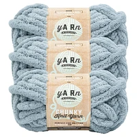 Fil AR Workshop Chunky Knit Brouillard Yarn Fil #7 Jumbo Chenille du Polyester 226g /26m 3-Paquet