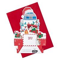 Carte musicale en relief de Noël – La Guerre des étoiles – Paper Wonder de Hallmark (R2-D2, joue « We Wish You a Merry Christmas »)