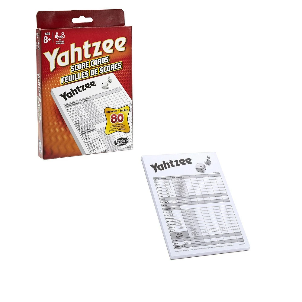 Yahtzee - Cartes de scores À partir de 8 ans