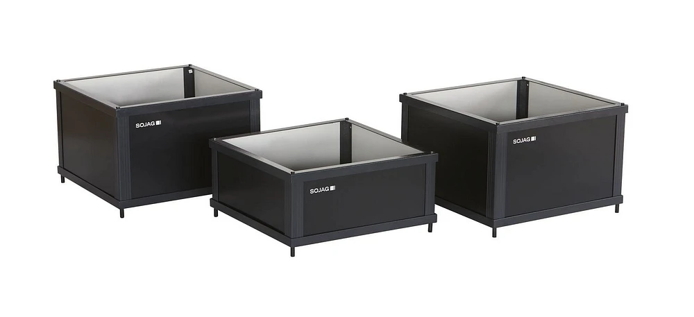 Boîtes à fleurs Sojag à cadre d'aluminium 3 morceaux