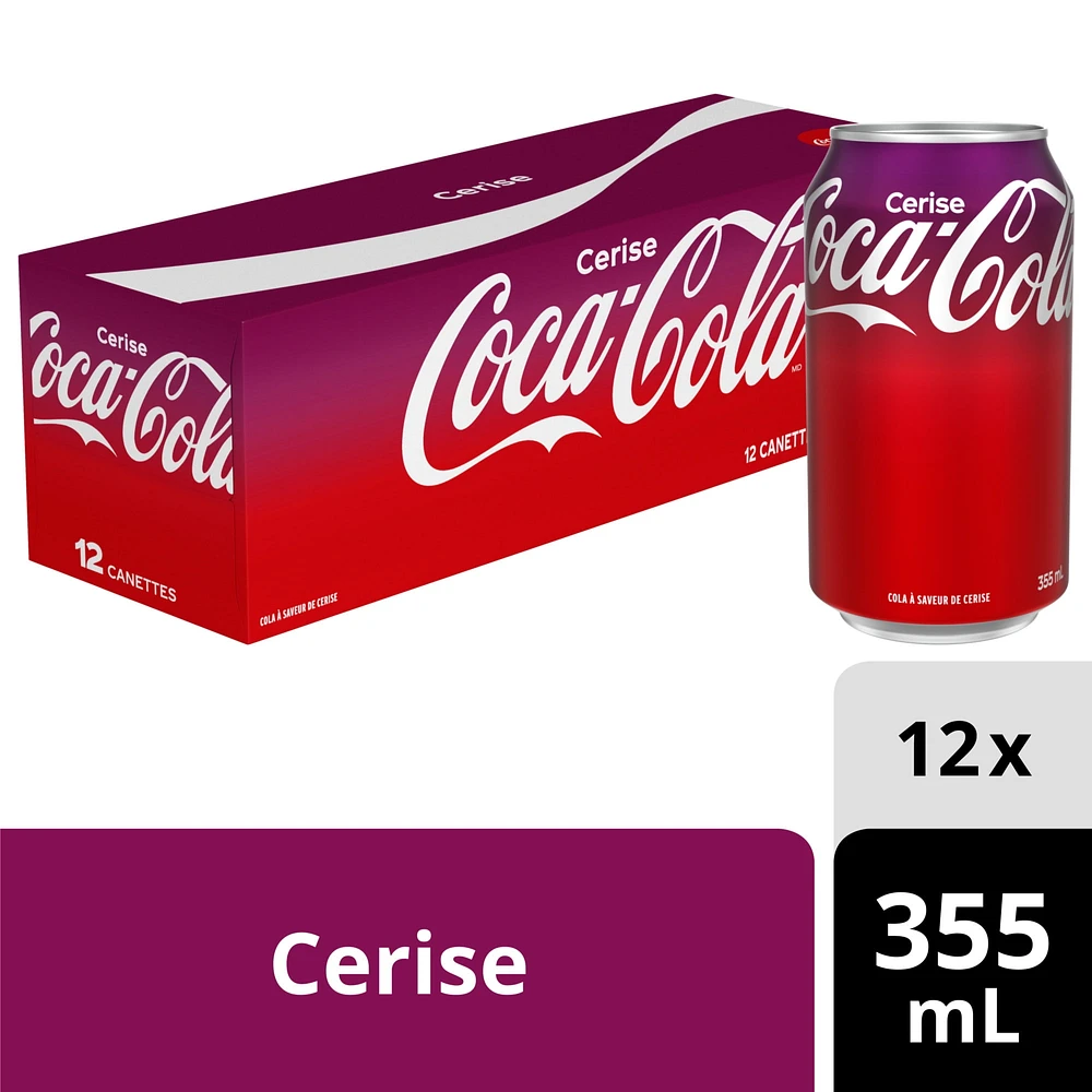 Coca-Cola Cherry Fridge Pack Cans, 355mL, 12 Pack, 355 mL