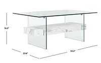 Safavieh Kayley Retro 2 Tier Glass Coffee Table