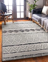 Tapis Mirage Novi crème et gris de 5 pi x 7 pi