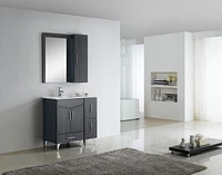 American Imaginations 61.5-in. W Wall Mount White Vanity Set For 3H8-in. Drilling Beige Top White UM Sink AI-18127