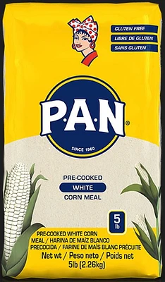 PAN MEAL WHITE CORN PRE COOKED GLUTEN FREE 5 Lb