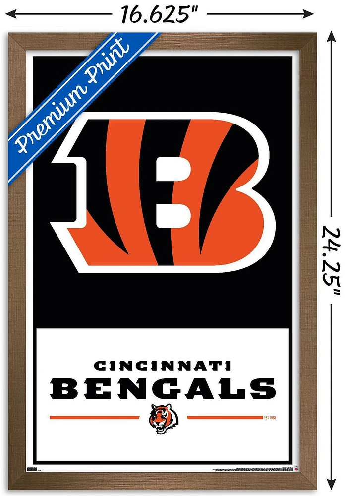 NFL Cincinnati Bengals - Logo 21 Wall Poster with Magnetic Frame