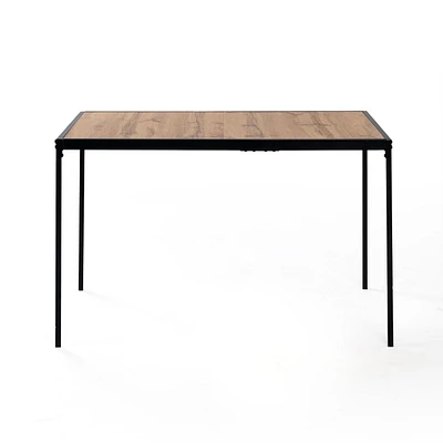 Homy Casa 47 Inch Rectangle Dining Table Desk with Manufactured Wood Metal Legs for Dining Room Home Office Kitchen Bistro