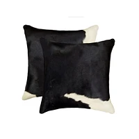 COUSSINS TORINO KOBE EN PEAU DE VACHE 18"X18" 2 PQT
