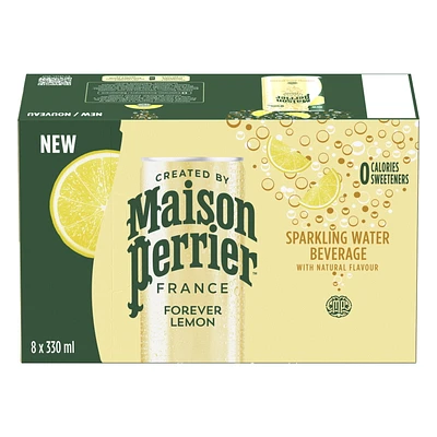 Maison Perrier Infiniment Citron, boisson à l’eau pétillante, arôme naturel de citron, sans calorie, sans édulcorant, sans sodium, recueillie et embouteillée en France 2.6 L
