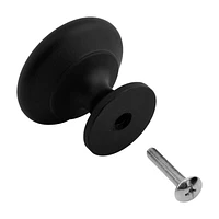 Era Simple Paquet de 2 Bouton Noir Mat 1 x 1 x 1 po.