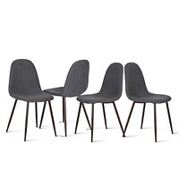 Ensembles de salle à manger Homy Casa - Table de 47.2 pouces et 4 chaises rembourrées pour salle à manger familiale Ensembles de 5 pièces pour 4 personnes