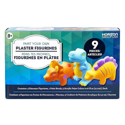 Paint Your Own Plaster Dinosaur Figurines, Horizon Group USA, Age Range: 8+