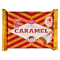 Tunnocks Real Milk Chocolate Caramel Wafer Biscuits, 4 x 30 g