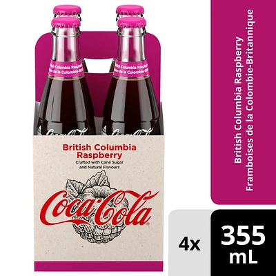 Coca-Cola Origins, British Columbia Raspberry  4x355mL, 4 x 355