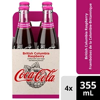 Coca-Cola Origins, British Columbia Raspberry  4x355mL, 4 x 355