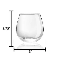 Spirits Stemless Crystal Wine Glasses 15 oz - Set of 4