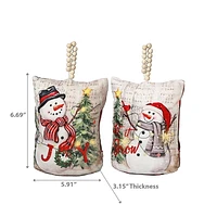 LED Snowman Door Stopper - Set of 2