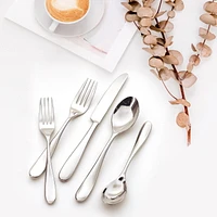Hampton Forge Monique Mirror Flatware Set, 20 Piece Set