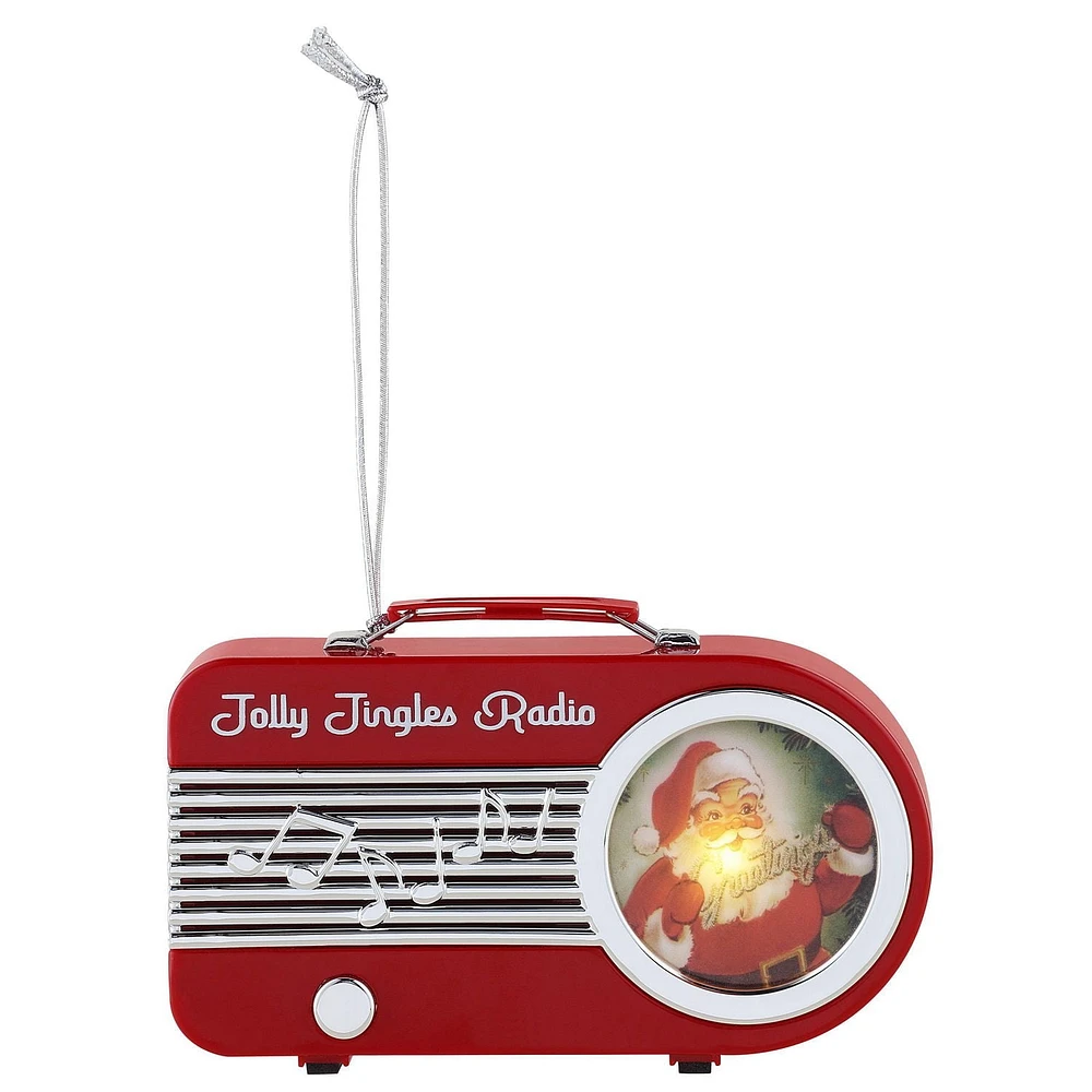 Mr. Christmas 4,5" mini ornement radio, rouge