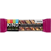 KIND Barres Graines, fruits et noix, Graines de citrouille, framboises et chocolat noir, 40 g, boîte de 5 unités Graines, Fruits et Noix Framboise