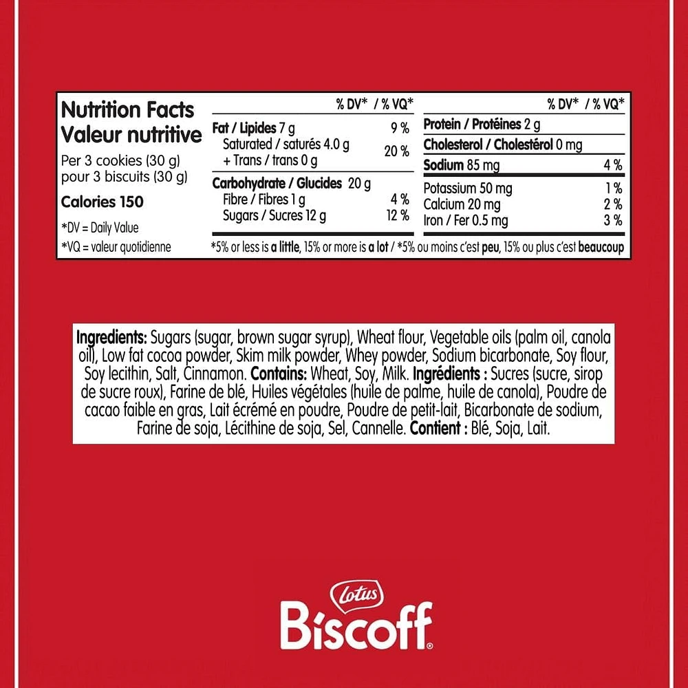 Biscuits sandwiches Lotus Biscoff fourrés à la crème à saveur de chocolat au lait, 150g Biscuits sandwiches Lotus Biscoff fourrés à la crème à saveur de chocolat au lait, 150g
