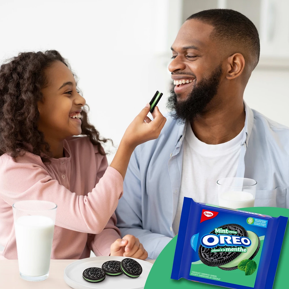 Biscuits-Sandwiches Oreo Crème À La Menthe, 1 Emballage Refermable De 261 g