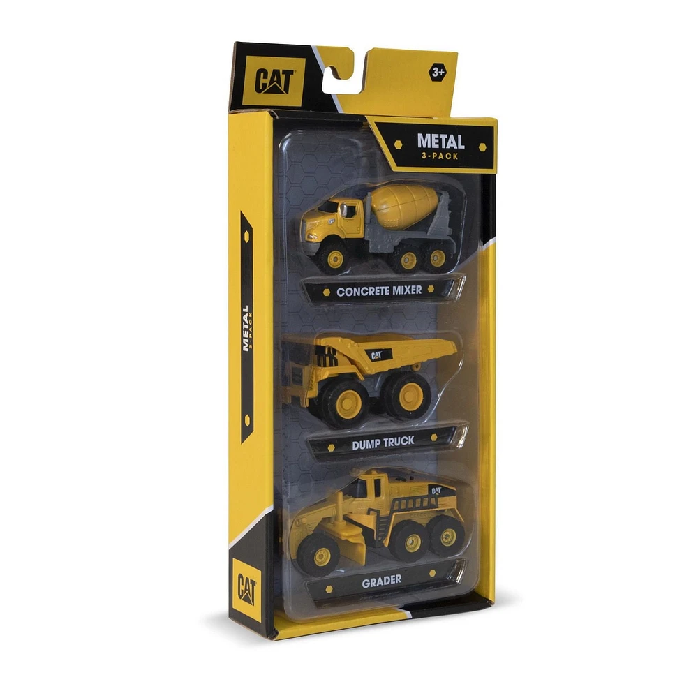 Assortiment de 3 Mélangeur de Concert/Tombereau/Niveleuse Métal Cat®