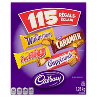 Cadbury, Assorted Chocolatey Candy Bars, Caramilk, Mr. Big, Crispy Crunch, and Wunderbar, Halloween Treats, Halloween Candy, Halloween Chocolatey Candy, 1.28 kg