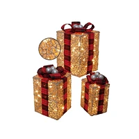 Ensemble-cadeau de Noël éclairé Holiday Time 3 pièces, avec 70 lumières à DEL