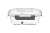 MS DIVIDE GLASS CONTAINER 620ML, Glass container with PP Lid