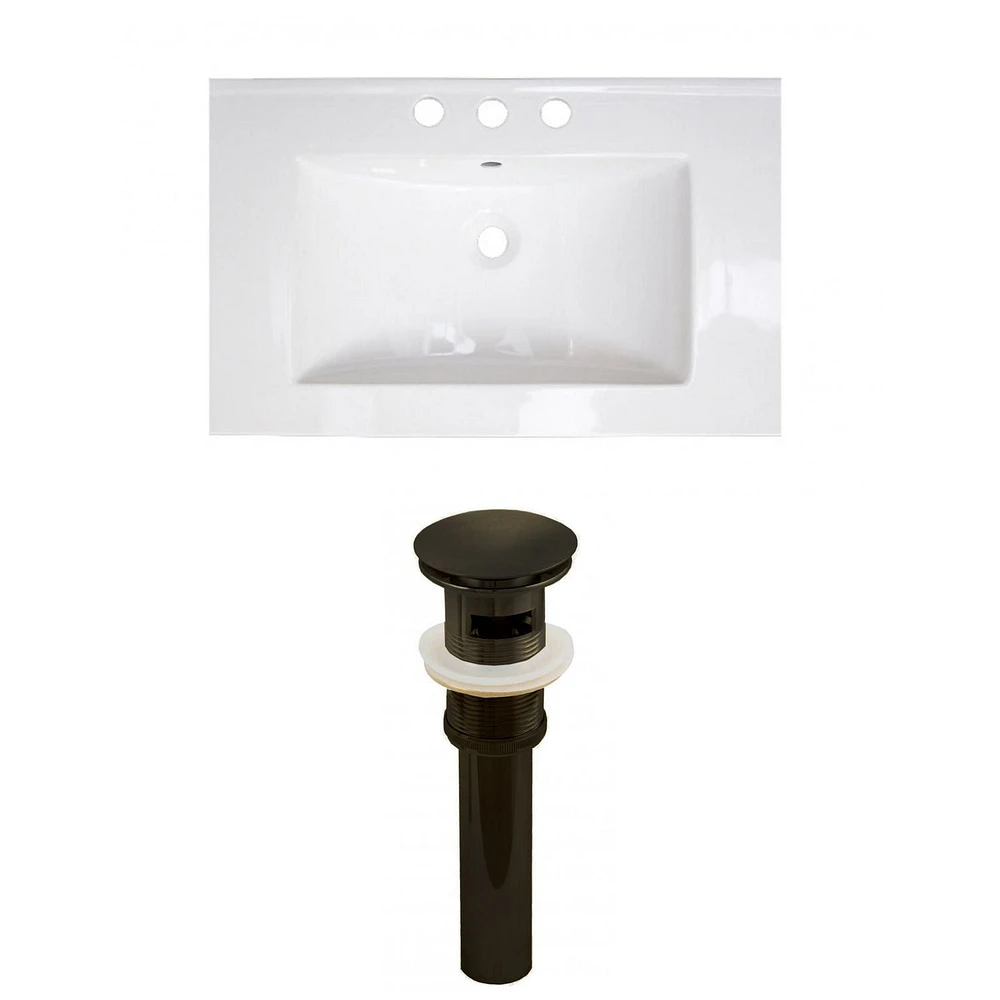 American Imaginations 36-in. W 17-in. D Modern Plywood-Melamine Vanity Base Set Only In Dawn Grey AI-23921